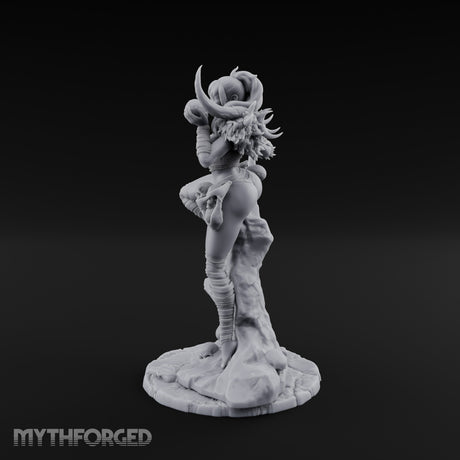 Skull Clutching Axe Bearing Shaman Miniature for Dungeons and Dragons, Pathfinder or other TTRPGs