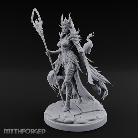 Skull Clutching Scythe Staff Bearing Elf Witch gallery 16