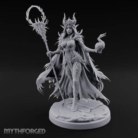 Skull Clutching Scythe Staff Bearing Elf Witch gallery 17