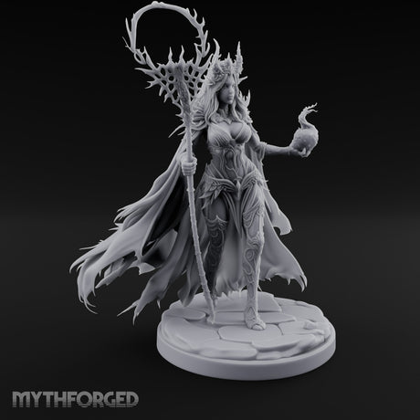 Skull Clutching Scythe Staff Bearing Elf Witch gallery 3