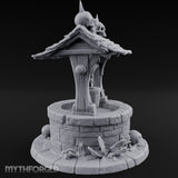 Skull-Crowned Bone-Scattered Village Well Miniature for Dungeons and Dragons, Pathfinder or other TTRPGs
