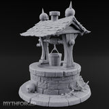 Skull-Crowned Bone-Scattered Village Well Miniature for Dungeons and Dragons, Pathfinder or other TTRPGs