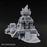 Skull-Crowned Flame-Topped Dark Shrine Brazier Miniature for Dungeons and Dragons, Pathfinder or other TTRPGs