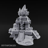 Skull-Crowned Flame-Topped Dark Shrine Brazier Miniature for Dungeons and Dragons, Pathfinder or other TTRPGs