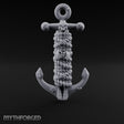 Skull-Faced Rope-Bound Undead Ship Anchor Miniature for Dungeons and Dragons, Pathfinder or other TTRPGs