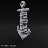 Skull-Faced Rope-Bound Undead Ship Anchor Miniature for Dungeons and Dragons, Pathfinder or other TTRPGs