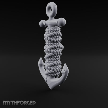 Skull-Faced Rope-Bound Undead Ship Anchor Miniature for Dungeons and Dragons, Pathfinder or other TTRPGs