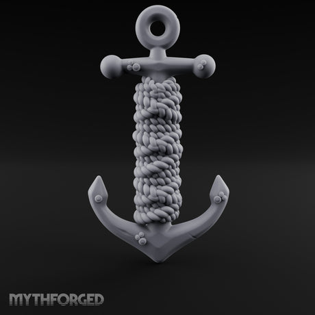 Skull-Faced Rope-Bound Undead Ship Anchor Miniature for Dungeons and Dragons, Pathfinder or other TTRPGs