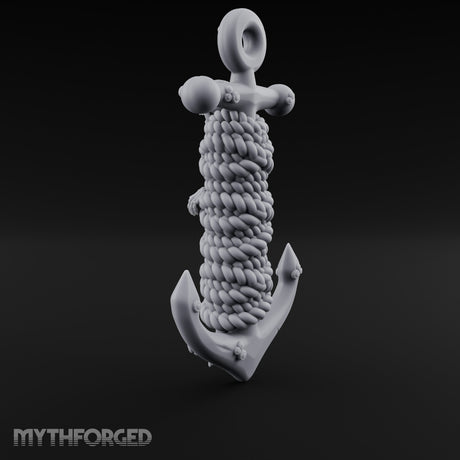 Skull-Faced Rope-Bound Undead Ship Anchor Miniature for Dungeons and Dragons, Pathfinder or other TTRPGs