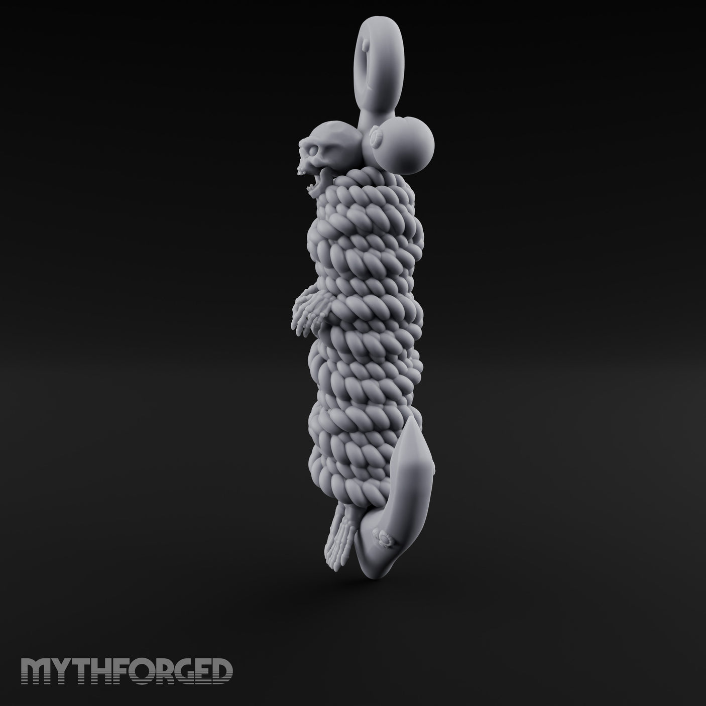 Skull-Faced Rope-Bound Undead Ship Anchor Miniature for Dungeons and Dragons, Pathfinder or other TTRPGs