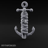 Skull-Faced Rope-Bound Undead Ship Anchor Miniature for Dungeons and Dragons, Pathfinder or other TTRPGs
