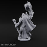 Skull Flame Raising Ettin Shaman Miniature for Dungeons and Dragons, Pathfinder or other TTRPGs
