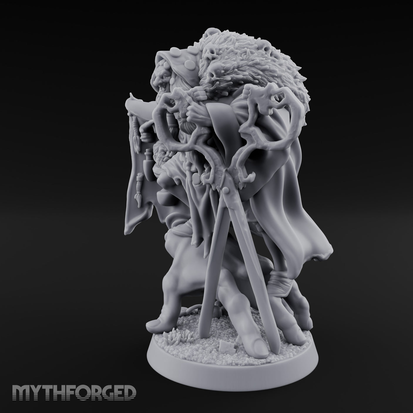 Skull Key Clutching Hag Witch Miniature for Dungeons and Dragons, Pathfinder or other TTRPGs