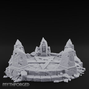 Skull-Marked Shard-Ringed Dark Ritual Summoning Circle Miniature for Dungeons and Dragons, Pathfinder or other TTRPGs