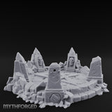 Skull-Marked Shard-Ringed Dark Ritual Summoning Circle Miniature for Dungeons and Dragons, Pathfinder or other TTRPGs