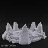 Skull-Marked Shard-Ringed Dark Ritual Summoning Circle Miniature for Dungeons and Dragons, Pathfinder or other TTRPGs