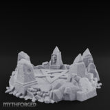 Skull-Marked Shard-Ringed Dark Ritual Summoning Circle Miniature for Dungeons and Dragons, Pathfinder or other TTRPGs