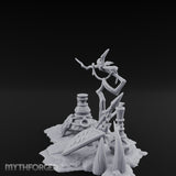 Skull-Masked Spear-Stabbed Tribal Battle Spoils Scene Miniature for Dungeons and Dragons, Pathfinder or other TTRPGs