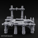Skull-Mounted Rope-Lashed Tribal Offering Pit Altar Miniature for Dungeons and Dragons, Pathfinder or other TTRPGs