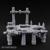 Skull-Mounted Rope-Lashed Tribal Offering Pit Altar Miniature for Dungeons and Dragons, Pathfinder or other TTRPGs