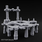 Skull-Mounted Rope-Lashed Tribal Offering Pit Altar Miniature for Dungeons and Dragons, Pathfinder or other TTRPGs