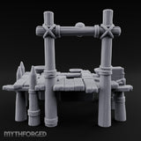 Skull-Mounted Rope-Lashed Tribal Offering Pit Altar Miniature for Dungeons and Dragons, Pathfinder or other TTRPGs