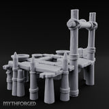 Skull-Mounted Rope-Lashed Tribal Offering Pit Altar Miniature for Dungeons and Dragons, Pathfinder or other TTRPGs