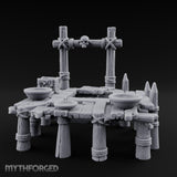 Skull-Mounted Rope-Lashed Tribal Offering Pit Altar Miniature for Dungeons and Dragons, Pathfinder or other TTRPGs