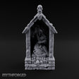 Skull-Pinnacled Candle-Strewn Death Deity Wayside Shrine Miniature for Dungeons and Dragons, Pathfinder or other TTRPGs