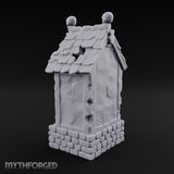 Skull-Pinnacled Candle-Strewn Death Deity Wayside Shrine Miniature for Dungeons and Dragons, Pathfinder or other TTRPGs