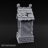 Skull-Pinnacled Candle-Strewn Death Deity Wayside Shrine Miniature for Dungeons and Dragons, Pathfinder or other TTRPGs