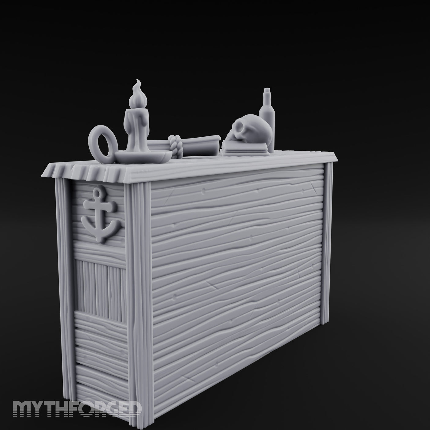 Skull-Rested Scroll-Cluttered Pirate Scholar's Bookcase gallery 6