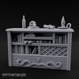 Skull-Rested Scroll-Cluttered Pirate Scholar's Bookcase gallery 9