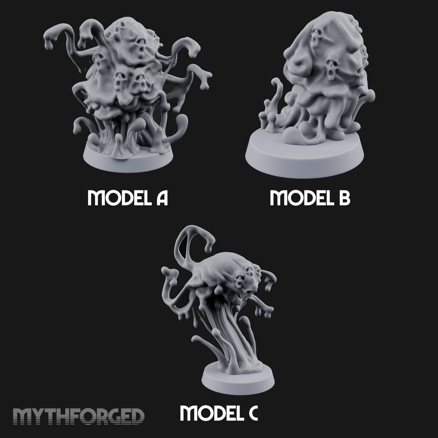 Skull Seeping Oblex Horrors Miniature for Dungeons and Dragons, Pathfinder or other TTRPGs