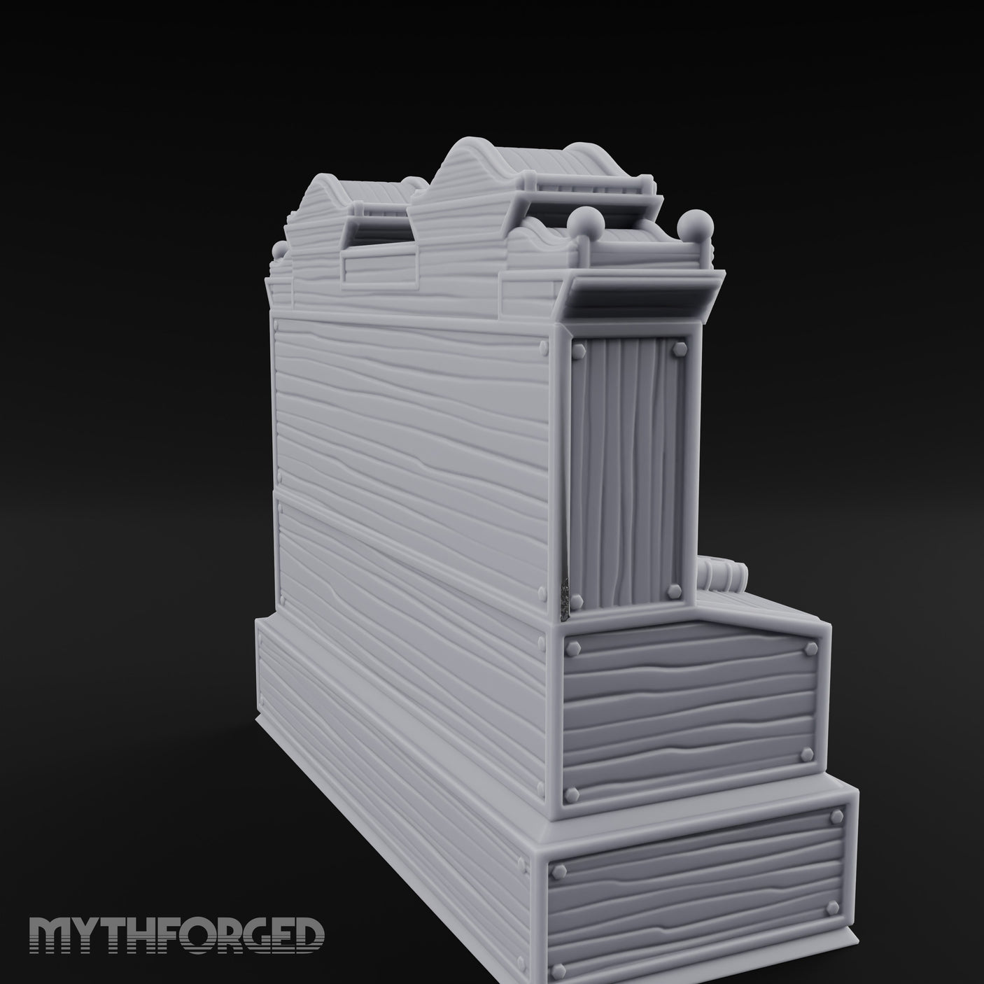 Skull-Shelved Drawer-Banked Scholar's Grand Library Cabinet Miniature for Dungeons and Dragons, Pathfinder or other TTRPGs