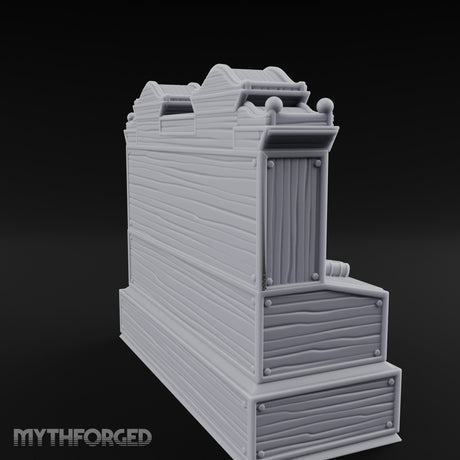 Skull-Shelved Drawer-Banked Scholar's Grand Library Cabinet Miniature for Dungeons and Dragons, Pathfinder or other TTRPGs