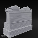 Skull-Shelved Drawer-Banked Scholar's Grand Library Cabinet Miniature for Dungeons and Dragons, Pathfinder or other TTRPGs