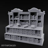Skull-Shelved Drawer-Banked Scholar's Grand Library Cabinet Miniature for Dungeons and Dragons, Pathfinder or other TTRPGs