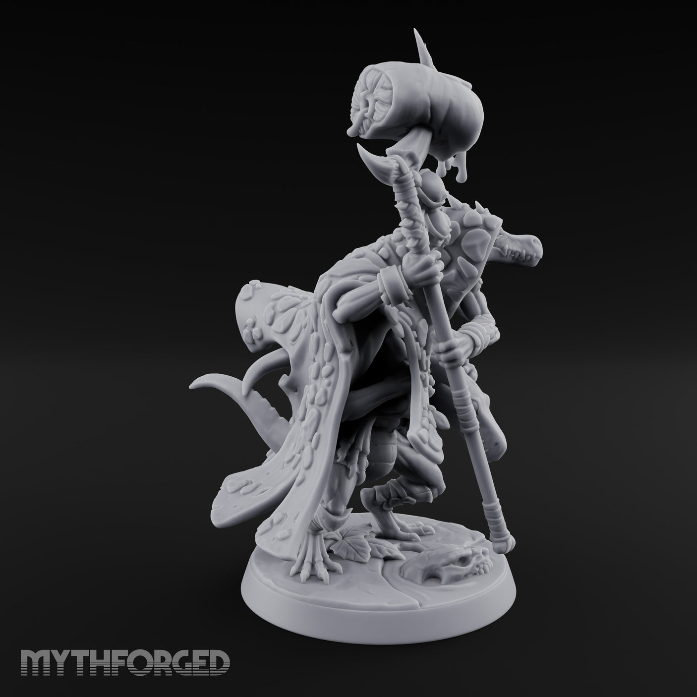Skull Staff Wielding Lizardfolk Shaman gallery 3