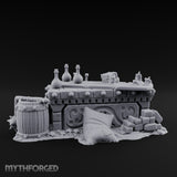 Skull-Strewn Potion-Cluttered Alchemist Workbench Miniature for Dungeons and Dragons, Pathfinder or other TTRPGs