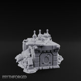 Skull-Strewn Potion-Cluttered Alchemist Workbench Miniature for Dungeons and Dragons, Pathfinder or other TTRPGs