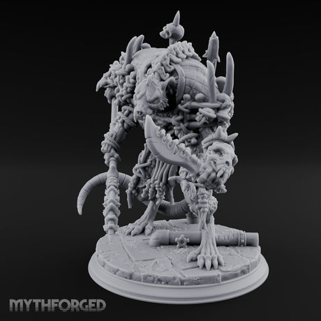 Skull Studded Lurching Rat King Miniature for Dungeons and Dragons, Pathfinder or other TTRPGs