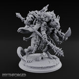 Skull Studded Lurching Rat King Miniature for Dungeons and Dragons, Pathfinder or other TTRPGs