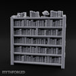 Skull-Topped Globe-Dressed Scholar's Library Bookshelf Miniature for Dungeons and Dragons, Pathfinder or other TTRPGs