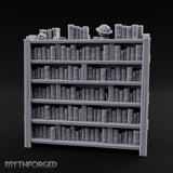 Skull-Topped Globe-Dressed Scholar's Library Bookshelf Miniature for Dungeons and Dragons, Pathfinder or other TTRPGs