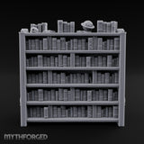 Skull-Topped Globe-Dressed Scholar's Library Bookshelf Miniature for Dungeons and Dragons, Pathfinder or other TTRPGs