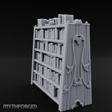 Skull-Topped Globe-Dressed Scholar's Library Bookshelf Miniature for Dungeons and Dragons, Pathfinder or other TTRPGs