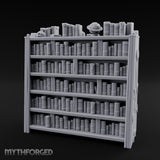 Skull-Topped Globe-Dressed Scholar's Library Bookshelf Miniature for Dungeons and Dragons, Pathfinder or other TTRPGs