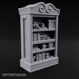 Skull-Topped Scroll-Laden Pirate Bookshelf gallery 2