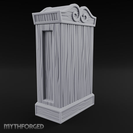 Skull-Topped Scroll-Laden Pirate Bookshelf Miniature for Dungeons and Dragons, Pathfinder or other TTRPGs